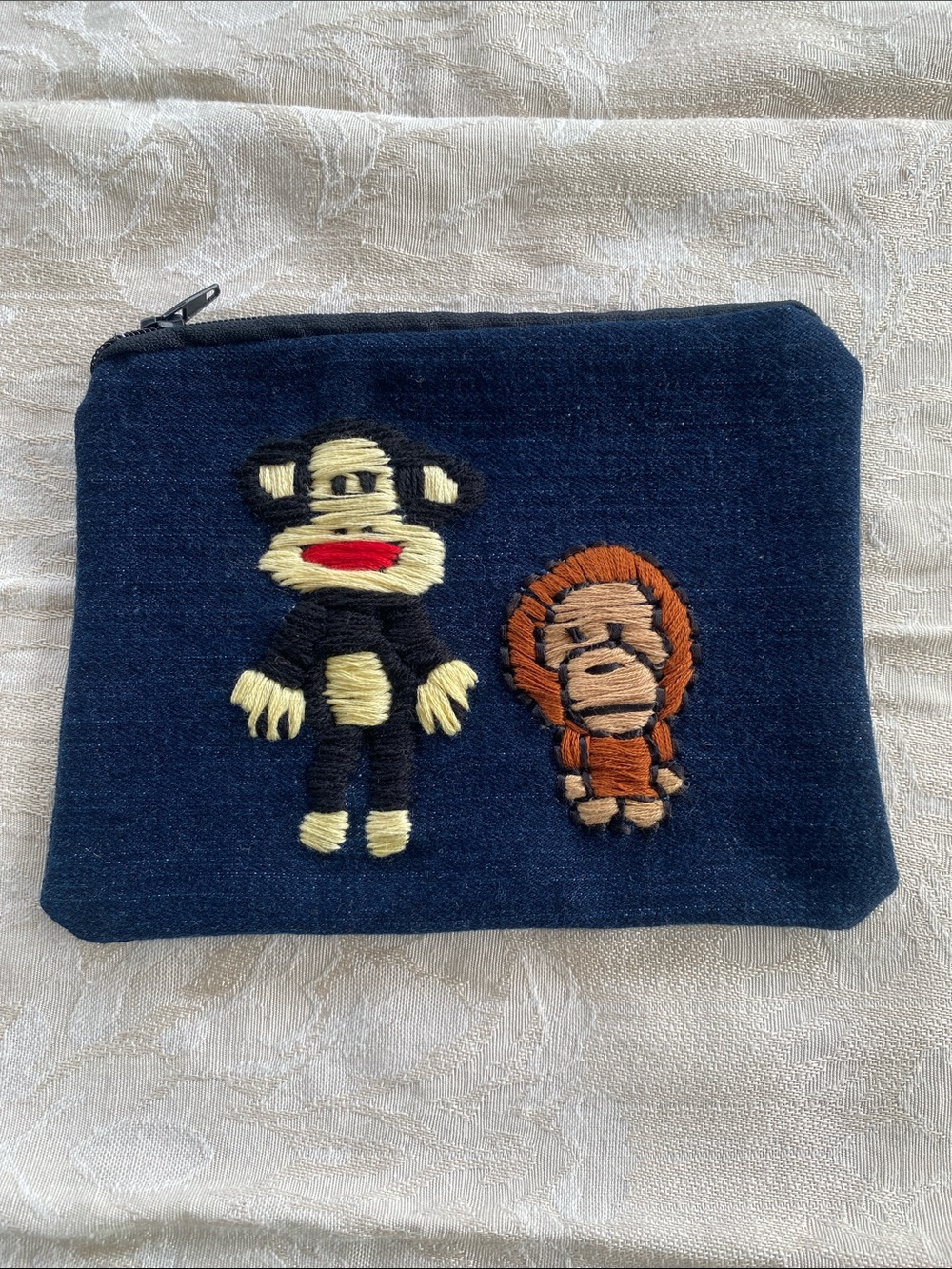 Paul Frank & Milo Bape Monkey Embroidered Handmade Coin Pouch